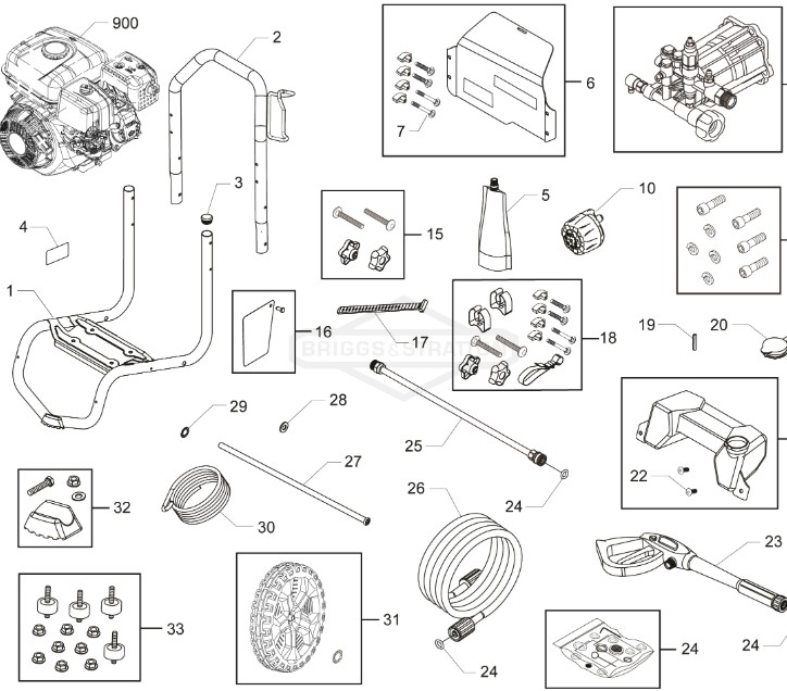 Husqvarna 3200 psi model 020798-01 power washer replacement parts & manual